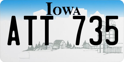 IA license plate ATT735