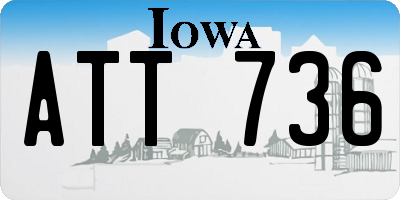 IA license plate ATT736