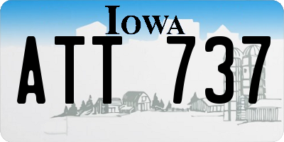 IA license plate ATT737