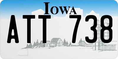 IA license plate ATT738