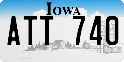 IA license plate ATT740