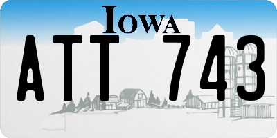 IA license plate ATT743