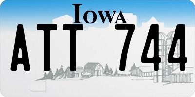 IA license plate ATT744