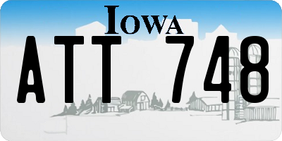IA license plate ATT748