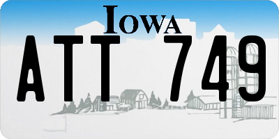 IA license plate ATT749