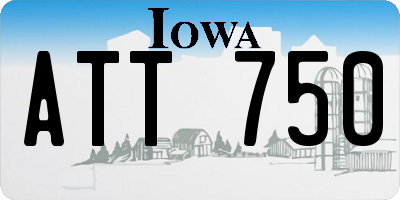 IA license plate ATT750