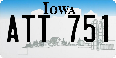IA license plate ATT751