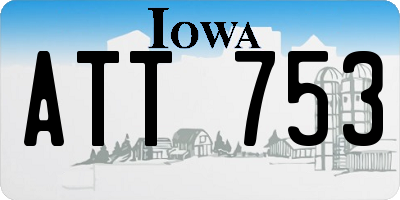 IA license plate ATT753
