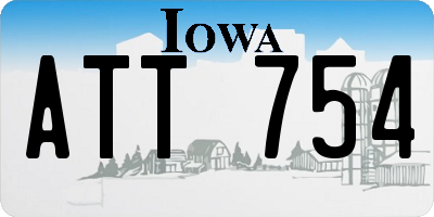 IA license plate ATT754