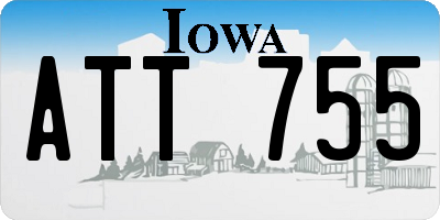 IA license plate ATT755