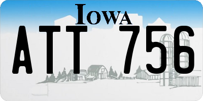 IA license plate ATT756