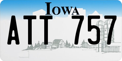 IA license plate ATT757