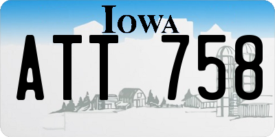 IA license plate ATT758