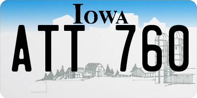 IA license plate ATT760