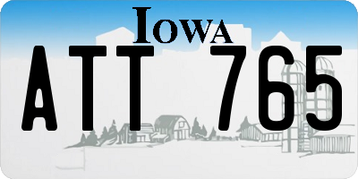IA license plate ATT765