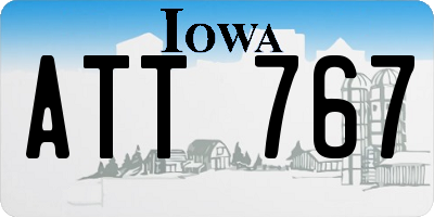 IA license plate ATT767