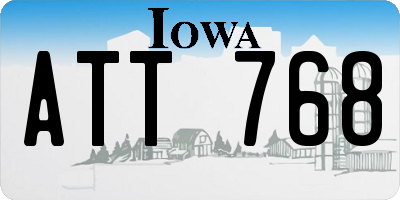 IA license plate ATT768