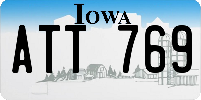 IA license plate ATT769