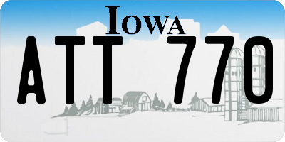 IA license plate ATT770