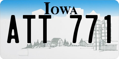 IA license plate ATT771