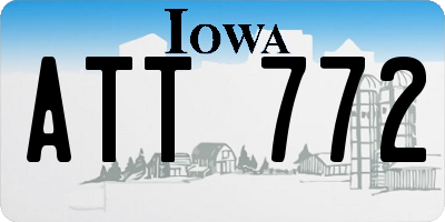 IA license plate ATT772