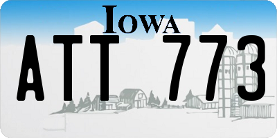 IA license plate ATT773