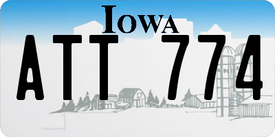 IA license plate ATT774