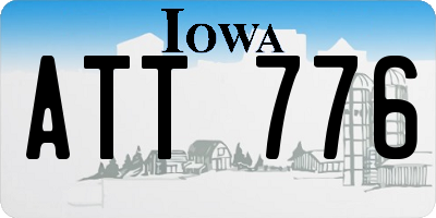 IA license plate ATT776