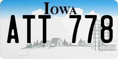 IA license plate ATT778