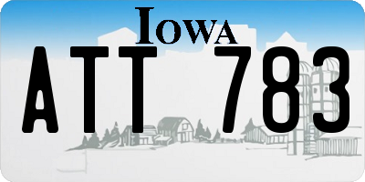 IA license plate ATT783