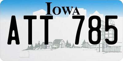 IA license plate ATT785