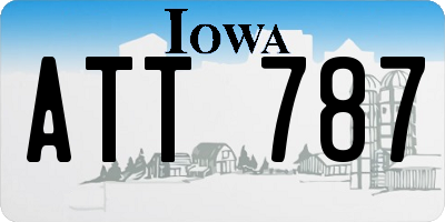 IA license plate ATT787