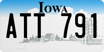 IA license plate ATT791