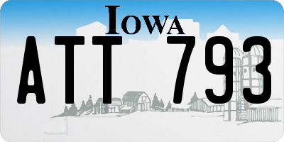 IA license plate ATT793