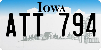 IA license plate ATT794