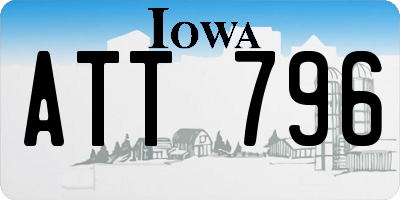 IA license plate ATT796