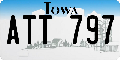 IA license plate ATT797