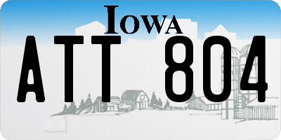 IA license plate ATT804