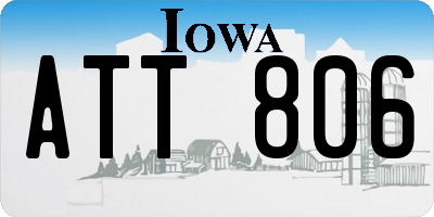 IA license plate ATT806