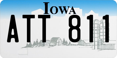 IA license plate ATT811