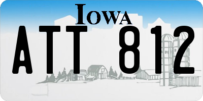 IA license plate ATT812