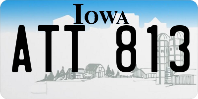 IA license plate ATT813