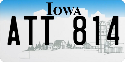 IA license plate ATT814