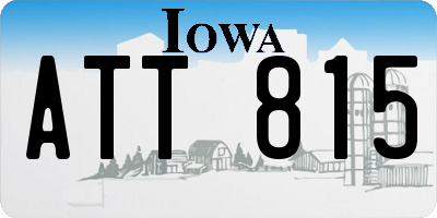 IA license plate ATT815