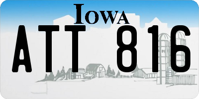 IA license plate ATT816