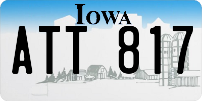 IA license plate ATT817