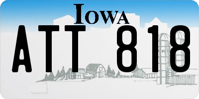 IA license plate ATT818