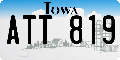 IA license plate ATT819