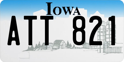 IA license plate ATT821