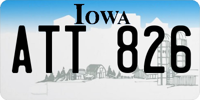 IA license plate ATT826